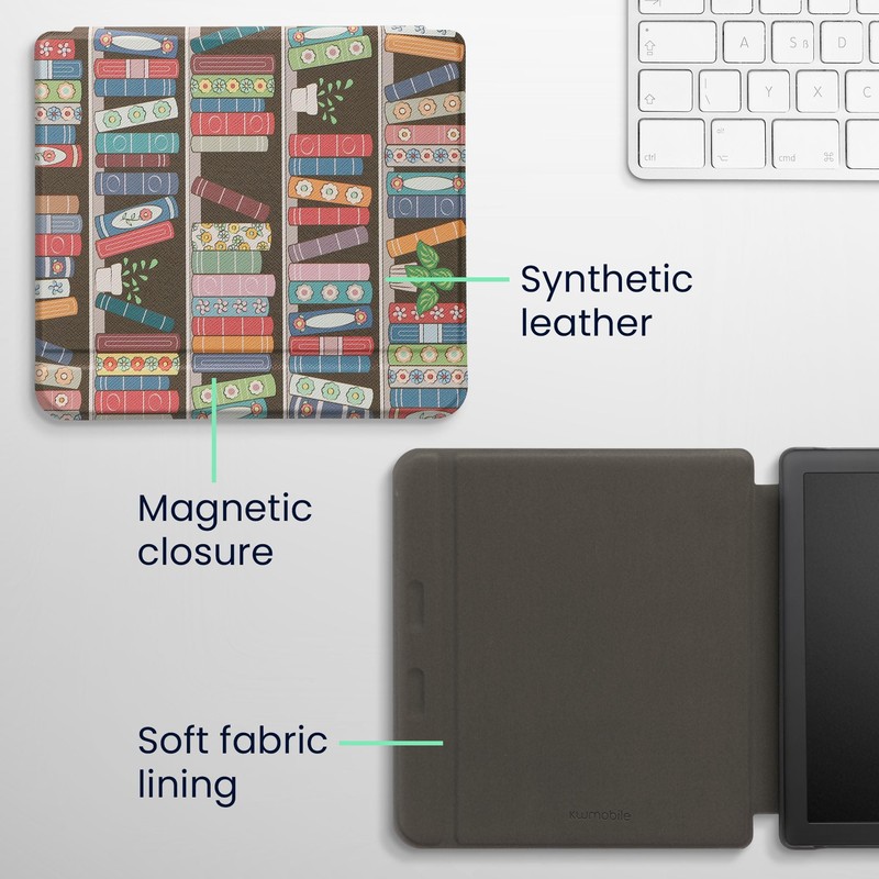 kwmobile Flip Case Compatible with Tolino Vision 6 Case -