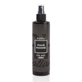 Italwax Pre-Wax Lotion Pour Homme – Reinigungslotion für Männer, erfrischt die Haut, verbessert Wachsadhäsion, 250 ml – ideal für Gesicht, Körper, Bart- und Ganzgesichts-Enthaarung