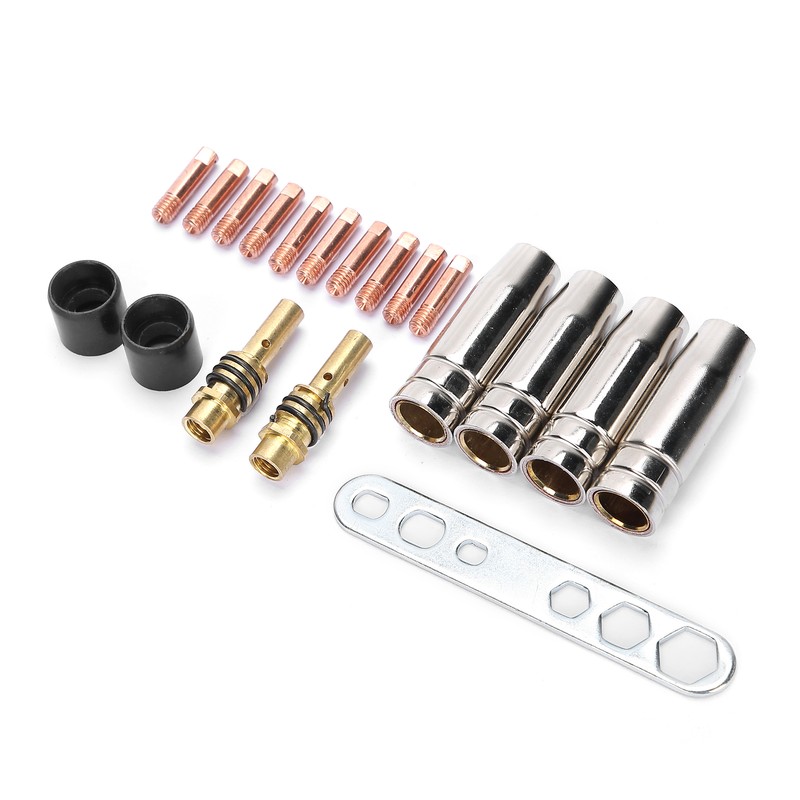19Pcs Torch Welding Accessories Kit Nozzles Contact Tips for Binzel
