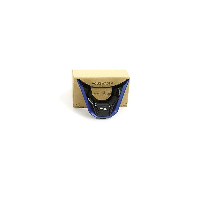 Volkswagen 5H0419659DTCB Logo Trim Steering Wheel Tuning Clip Badge Black/Blue