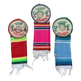 12 Sombrero Charro Con Sarape Adorno 5 Cm Mexico