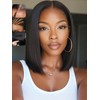 KLAIYI Bob Wig Human Hair Bye Bye Knots Glueless Wear