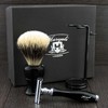 Shaving Gift Set with Silver Tip Badger Hair Shaving Brush,