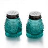 The Pioneer Woman Adeline Teal Pressed Glass Salt and Pepper
