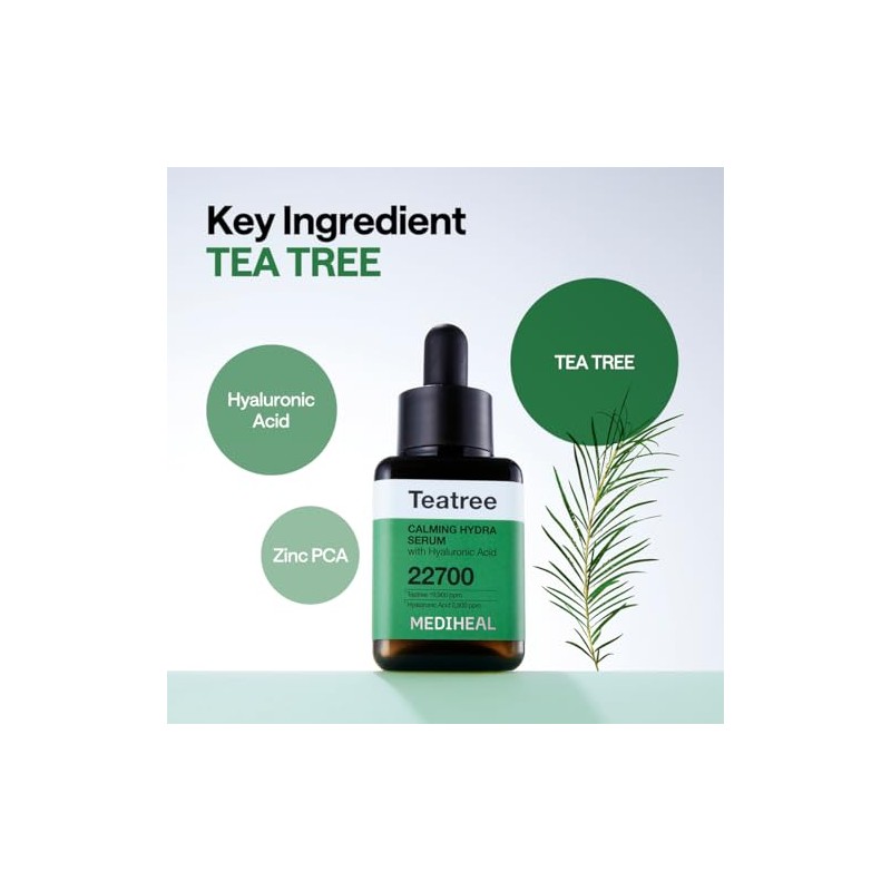 MEDIHEAL Teatree Calming Serum - Soothing & Moisturizing Care. Hyaluronic