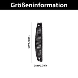 3 Stück Bananenspange Haare, Banana Clip Dünnes Haar, Banana Hair Clip, Bananen Haarspange, für Lockiges Oder Glattes Haa Frauen Und Mädchen(Je 1 Stück Weiß/Schwarz/Kaffee)