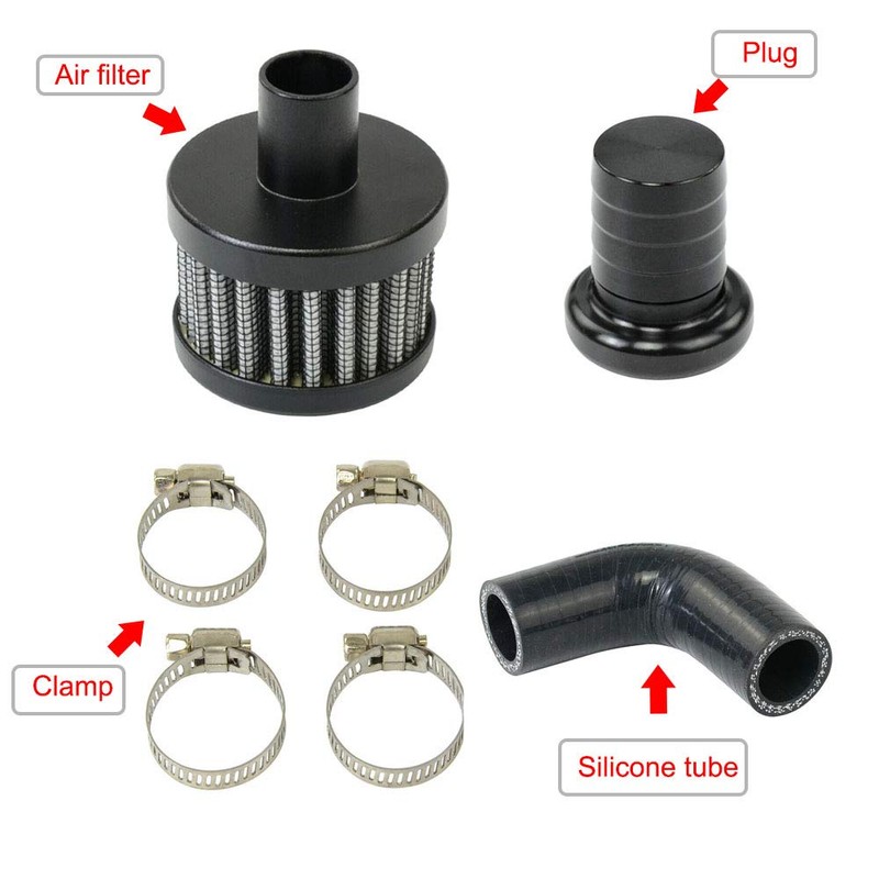 CCV Crankcase Ventilation Open Breather Kit Filters for 2007.5-2017 Dodge