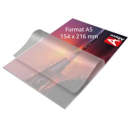 Albyco A5 Laminating Cover, Laminating Sheet, Laminating Sheet, A5 Laminating Sheet, Glossy Laminating Sheets, Pack of 100, Thickness 2x80 (160) Microns, Laminating Pouches
