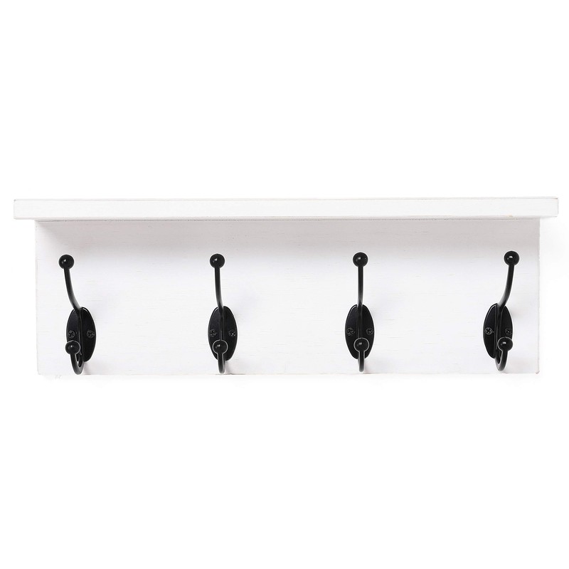 SANY DAYO HOME Wall Mounted Pine Wood Coat Rack with