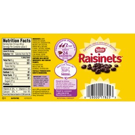 Nestle Raisinets Dark Chocolate On the Go Concession Box, 3.5-Ounce Boxes (Pack of 18)
