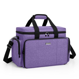 BAFASO Large Makeup Bag Cosmetic Bag with Removable Dividers, Travel Makeup Case Holds Cosmetics, Purple