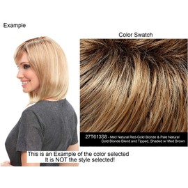 Allure Petite Cap Color 27T613S8 Shaded Sun - Jon Renau Wigs 4.5" Short Refined Pixie Synthetic Pre-Styled Lightweight Open Weft Capless Feminine Layered Textures Women Bundle MaxWigs Hairloss Booklet