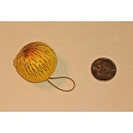 Unbranded Christmas Ornaments Yellow Foam Mini Balls with Gold Thread Wrapped 18pcs 1"