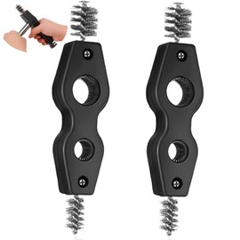 Wire Brush Copper Pipe Cleaner, 2 Pcs Heavy-Duty Steel Bristles Deburring Brush Pipe Reamer Tool for 1/2" and 3/4" Internal and External Pipes