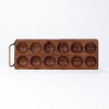 Acacia Wood Egg Tray with Gold Metal Handle - Devil