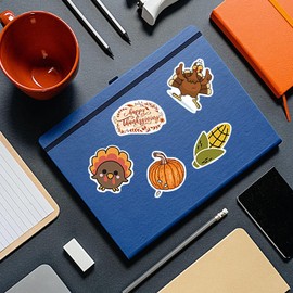 Holiday Stickers | Thanksgiving Turkey Stickers Turkey Sticker Pack | Retro Autumn, Funny Stickers for Adults, Holiday Scrapbooking, Scrapbooks, Envelopes, Laptops, Kids