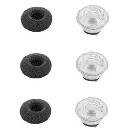 SNHTLS Voyager 5200 5220 Earbud Tips - 3 Pcs Replacement Earbuds Eartips Eargels & 3 Pcs Foams Set Compatible with Plantronics Voyager 5200 5220 Headphones Silicone Earbud Tips