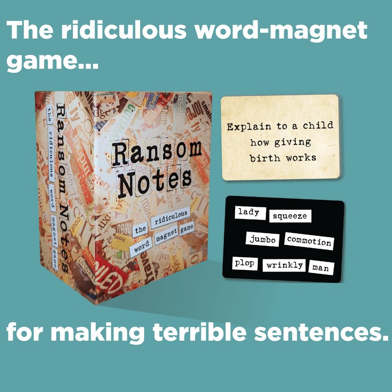 Ransom Notes - The Ridiculous Word Magnet Party Game, 3+