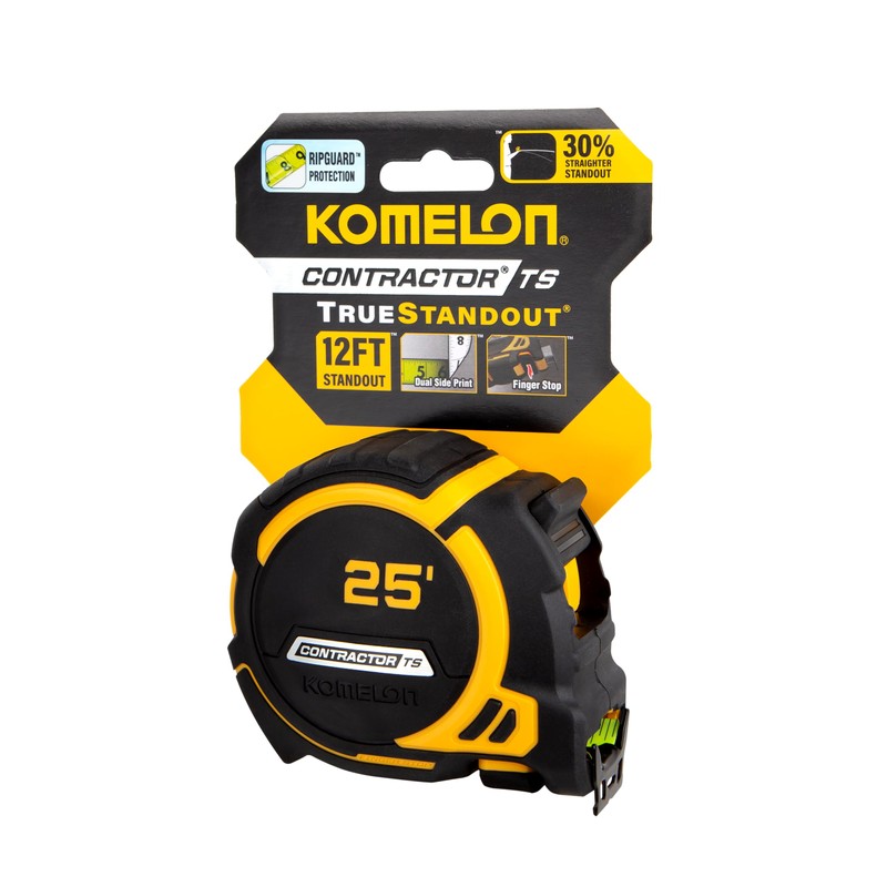 Komelon 25-Ft Contractor TS Wide blade Tape Measure with Backside