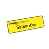 Customised Print Hello My Name is Badge Yellow/Black 76 x