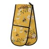 ZZXXB Spring Bee Floral Double Oven Mitt Heat Resistant Non-Slip