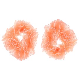 Zac's Alter Ego Set of 2 Soft Chiffon Frilly Ruffle Hair Scrunchies/Garters