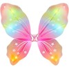 Light Up Multicolor Costume Rainbow Fairy Butterfly Wings with 2