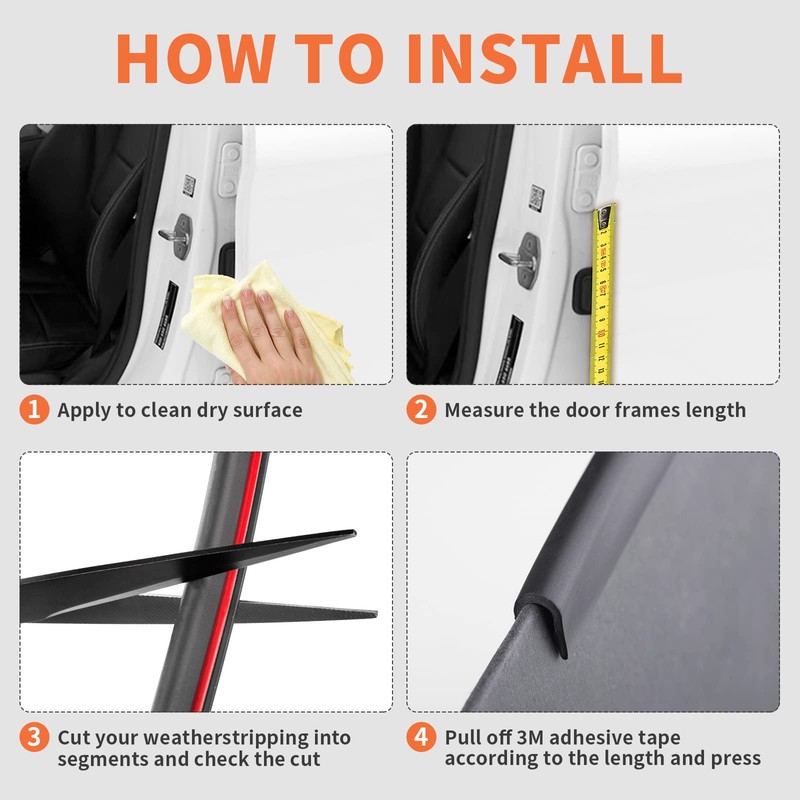 26 Feet Rubber Edge Trim Weather Stripping, BISOTHAI Self-Adhesive Rubber