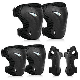 YOOXARMOR Adjustable Kids/Toddler Knee Pads Elbow Pads Wrist Guards Set for 3-5-8 Years Boys Girls,Child Protective Gear Set for Roller Skates,BMX,Bike,Cycling, Skateboard, Inline Skating, Scooter