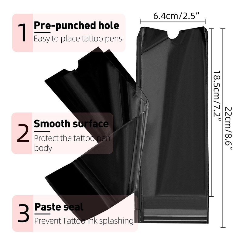 ATOMUS Tattoo Machine Covers (100 Pcs) - Easy to Apply