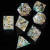 ORUZA DND Dice Set 7 Pieces Resin Polyhedral D&D Dice