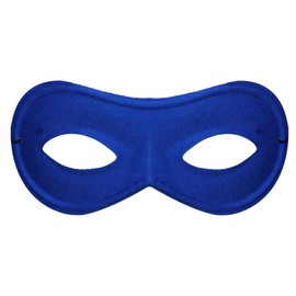 Blue Superhero Mask - Pack of 1 - Blue Eye Mask on Elastic String - Hero and Villain Fancy Dress Costume Accessory