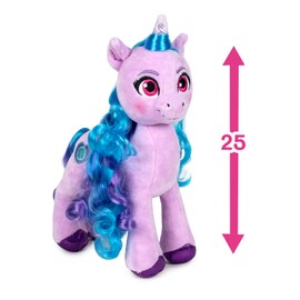 Famosa Softies Izzy Moonbow Plush Toy My Little Pony A Generation Purple with Blue Hair and Pink Eyes Measures 25 cm (760020962)