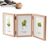 Three Photo Frame | Rustic Hinged Trifold Frame | Family