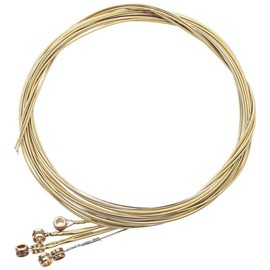 Msagkah Guitar Strings, 1 Set of 6 Acoustic Guitar Strings, Replacement Stainless Steel Strings for Acoustic Guitar (Brass)