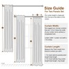 KangBang Blackout Linen Curtains 72 Inch Length 2 Panels- Back