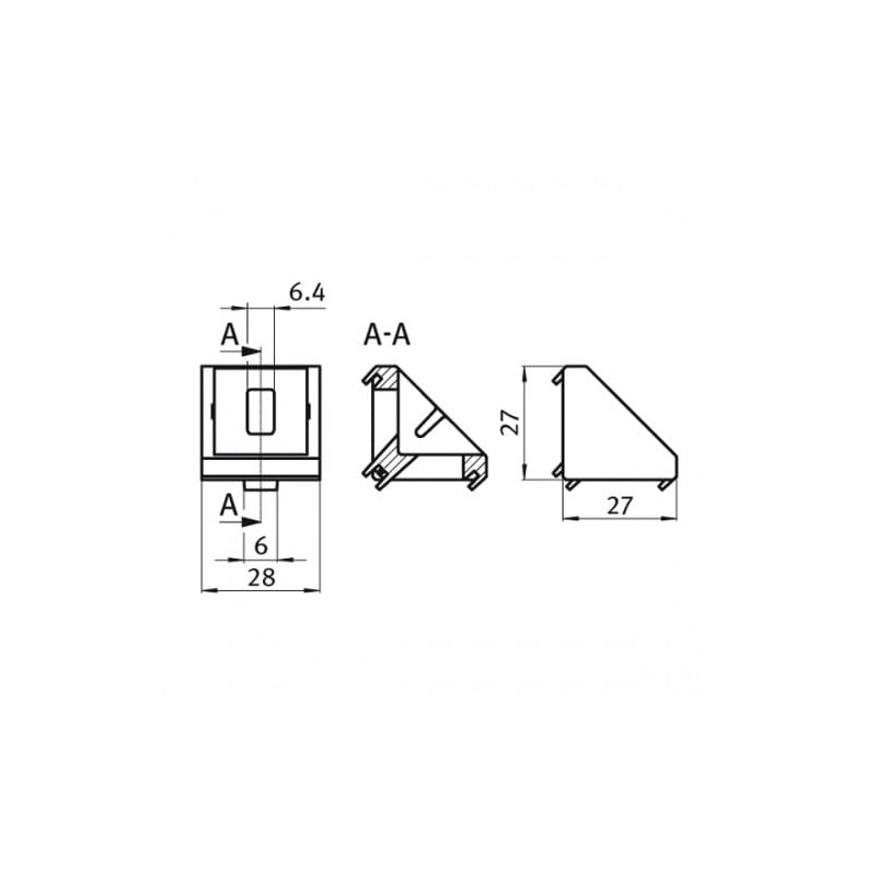 5 x Corner Angle Angle 30 x 30 mm Groove