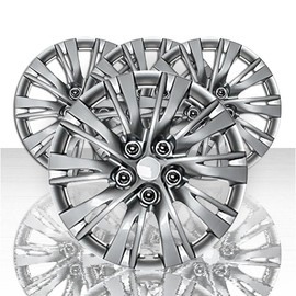 Set of 4 Front and Rear Silver 10 Split Spoke 15" Wheel Covers