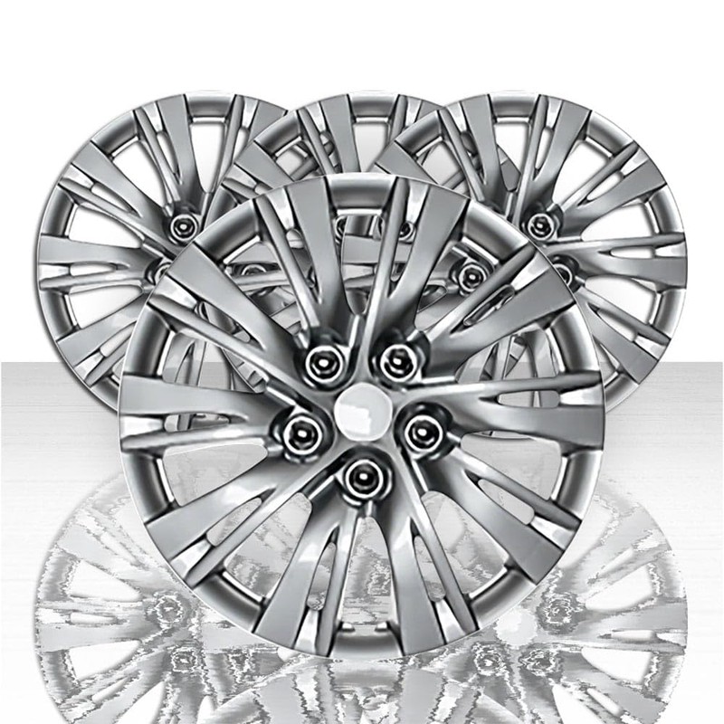 Set of 4 Front and Rear Silver 10 Split Spoke