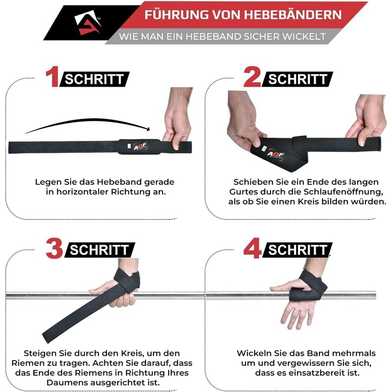 AQF Lifting Straps Strength Training (Padded) | Professional Lifting Straps