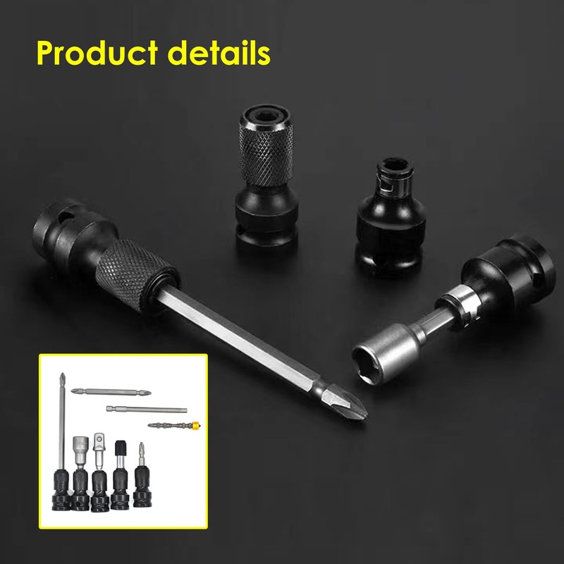 Pack of 2 Impact Wrench Bit Adapter, Bit Holder Socket