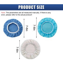 GAOLAOSY 20PCS Polishing Bonnet Pads, 5 to 6 Inches Car Buffer Polisher Waxing Cover Kit, Including 12 Microfiber, 4 Non-Woven, 4 Woollen, Universal for Auto Cleaning & Polishing (5-6IN)