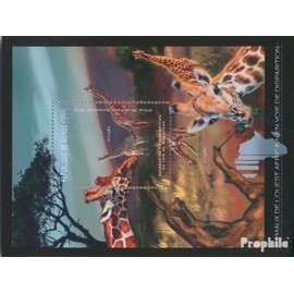 Prophila Collection Guinea Block 2074 (kompl. Ausgabe) postfrisch ** MNH 2012 Gefährdete Tiere Westafrikas (Briefmarken für Sammler) Sonstige Säugetiere (Affen/Dinos/Elephanten …)