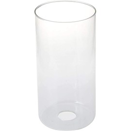 GoLucky Glass Cylinder White/Frosted/Bubble/Clear/Opal Glass Shade Glass Lamp Fixture Shade Replacement Glass Pieces with 1-5/8 Inch Fitter Multiple Specifications (Clear Glass, 3''(D) X 6''(H))