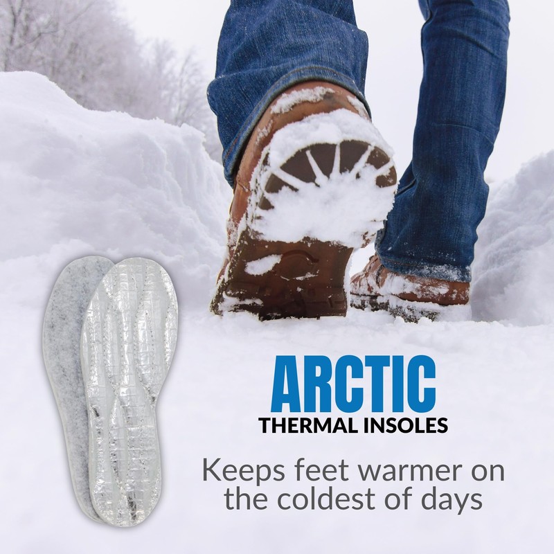 Moneysworth and Best Arctic Thermal Insoles, Men's Size 12-13