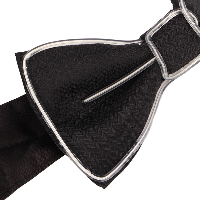 LED Bow Tie Polyester Plastic Copper Wire Adjustable Glowing Necktie