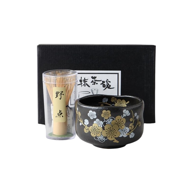 Ale-net Matcha Bowl, Matcha Rice Bowl, Chasen Set, φ3.7 x