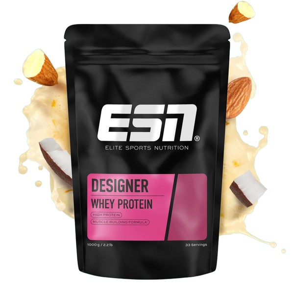 ESN Designer Whey Protein Powder, Almond Coconut, 1 kg, up