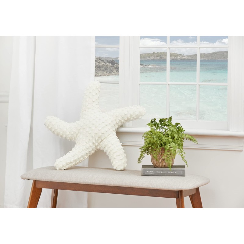 C&F Home White Starfish Coastal Shaped 25" Decor Decoration Accent