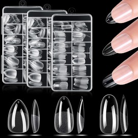 360 Stück Nageltips für Nägel Full Cover Nägel Tips Set Nagelspitzen Kit, zum Aufkleben Nail Art für Nagelstudios Starter DIY, 3 Modell